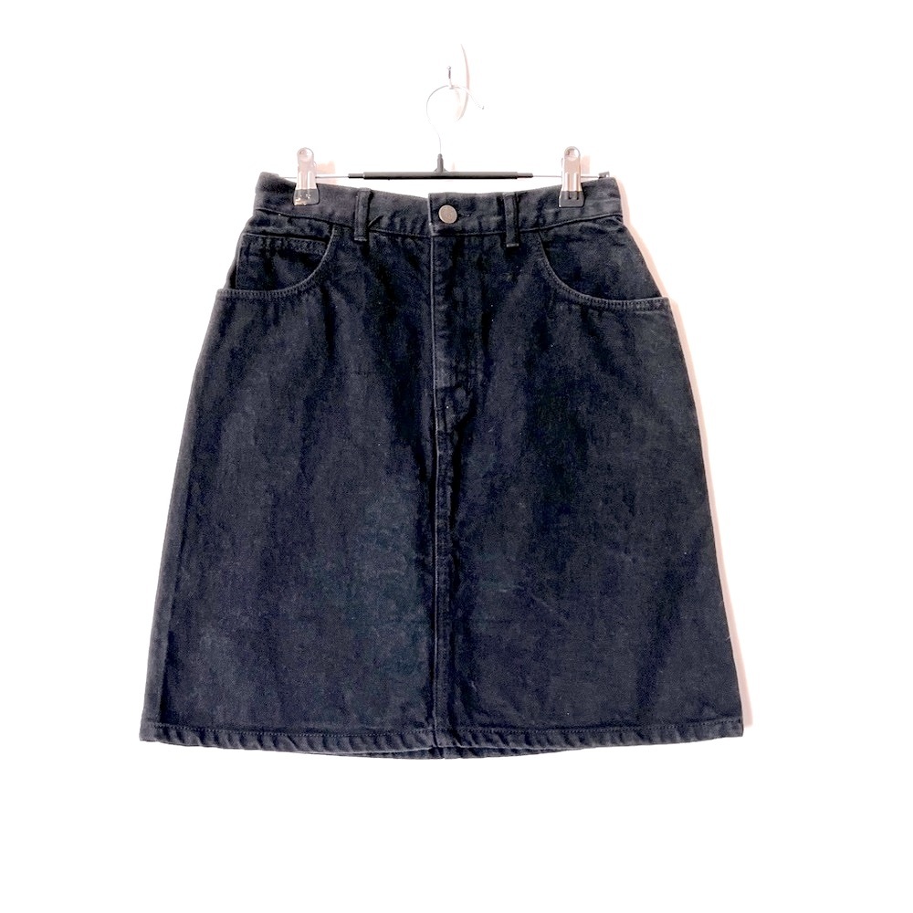 Vintage Georges Marciano for Guess black denim high waisted skirt size 28 / sz 6
